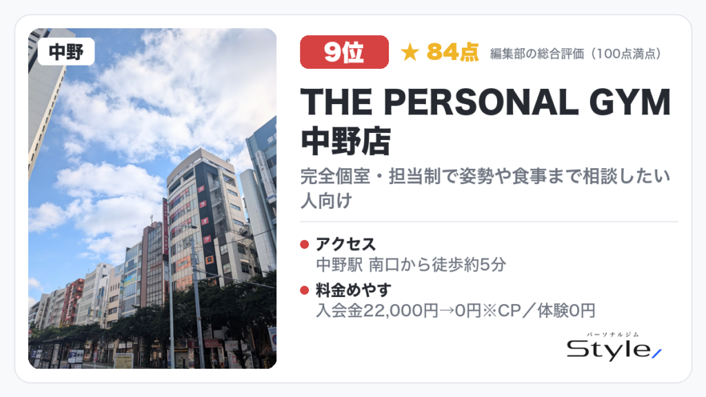 THE PERSONAL GYM中野店