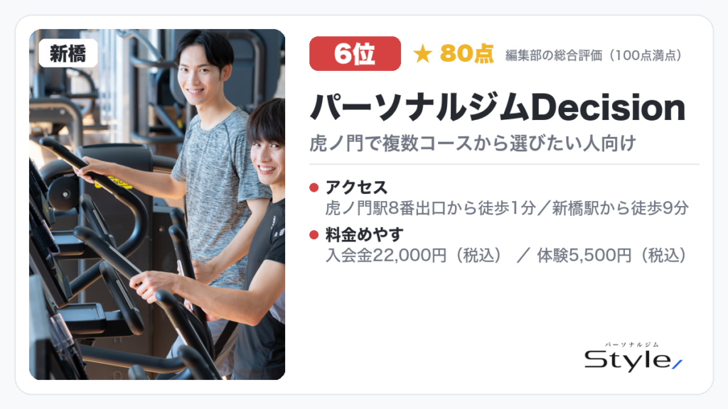 パーソナルジムDecision