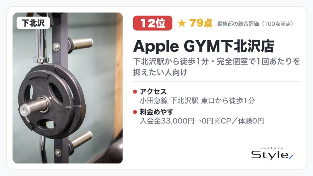 Apple GYM下北沢店のイメージ画像