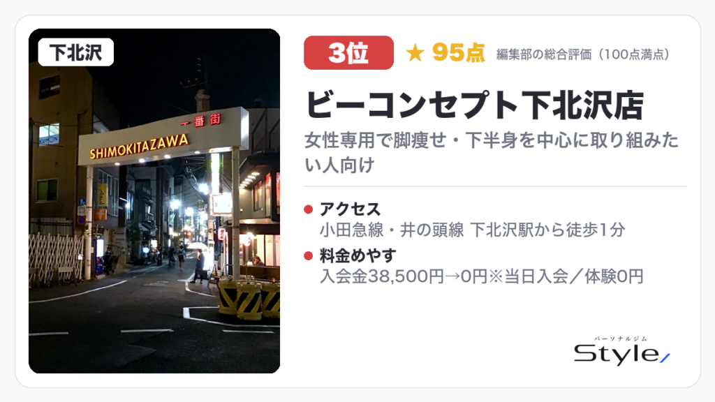 ビーコンセプト下北沢店のイメージ画像