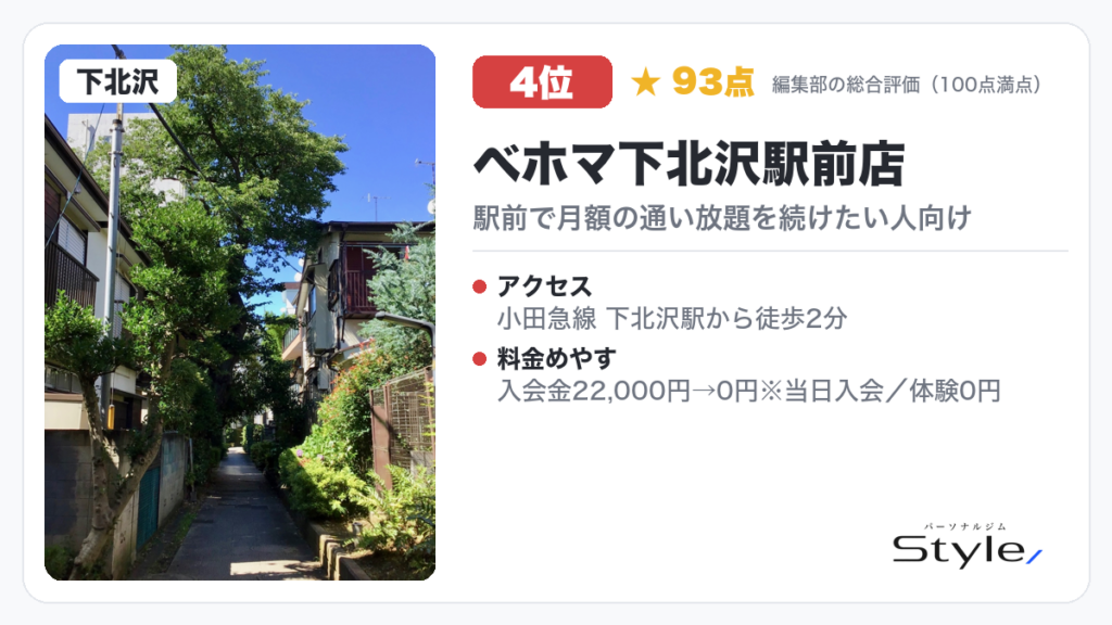 ベホマ下北沢駅前店のイメージ画像