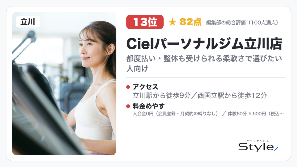 Cielパーソナルジム立川店