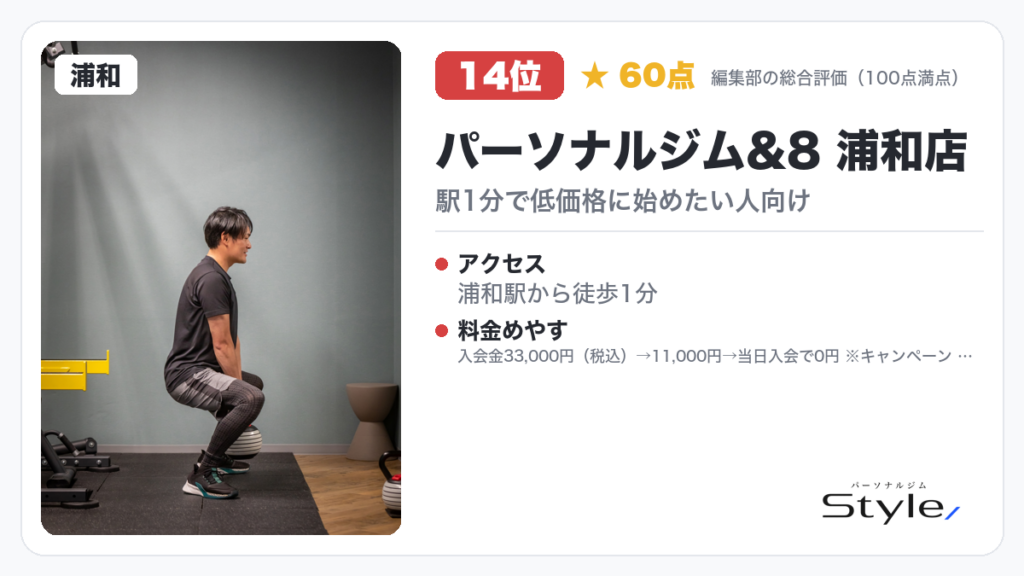 パーソナルジム&8 浦和店