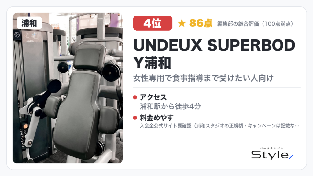 UNDEUX SUPERBODY浦和