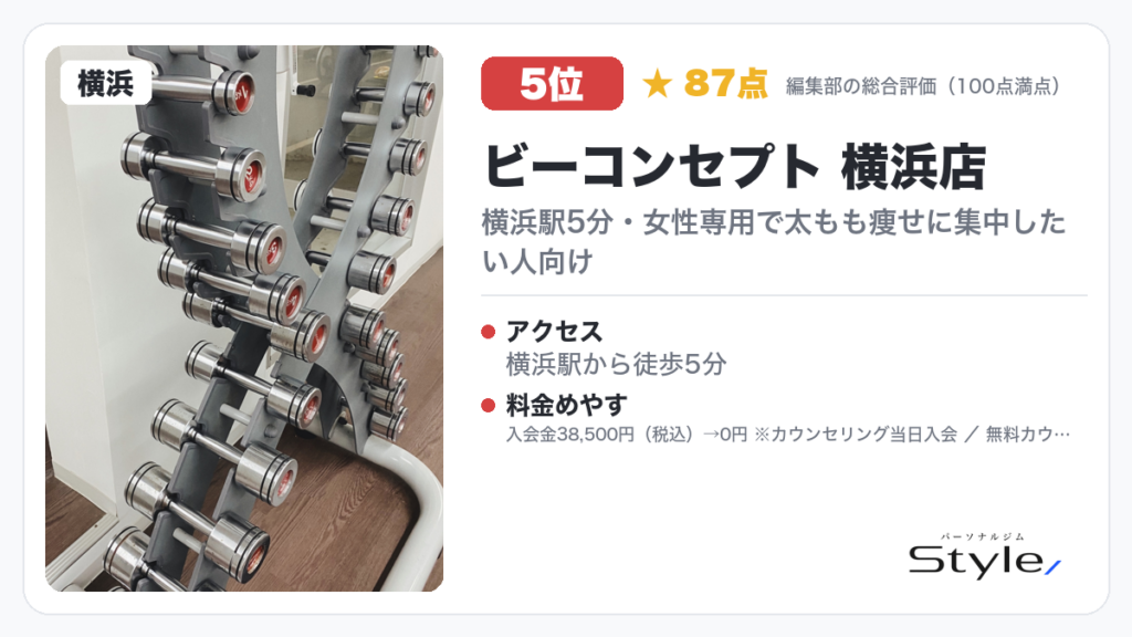 ビーコンセプト 横浜店