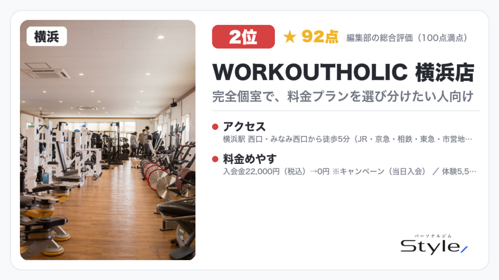 WORKOUTHOLIC 横浜店