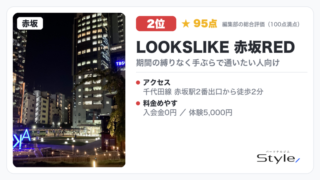 LOOKSLIKE 赤坂RED