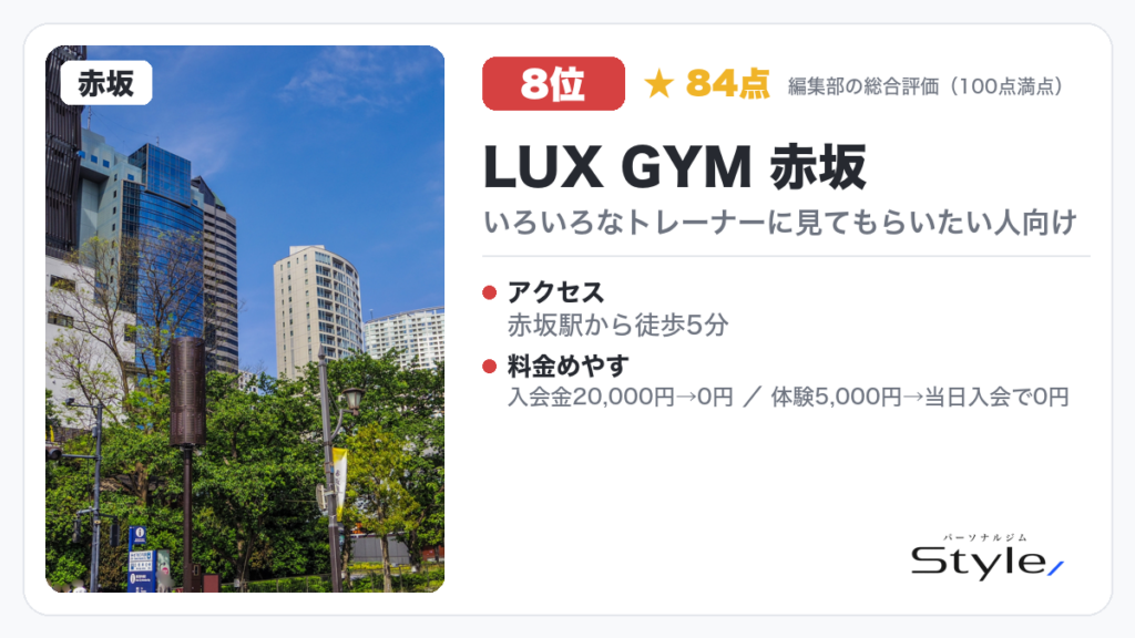 LUX GYM 赤坂