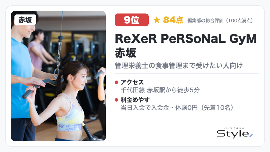 ReXeR PeRSoNaL GyM 赤坂