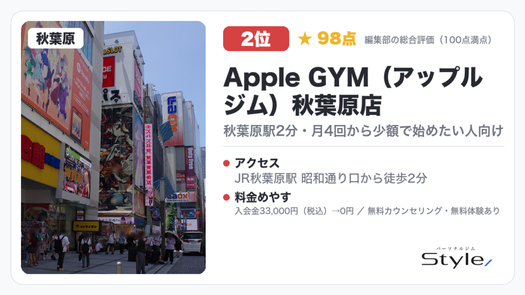 Apple GYM(アップルジム)秋葉原店
