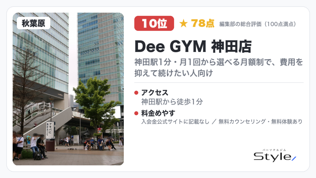 Dee GYM 神田店