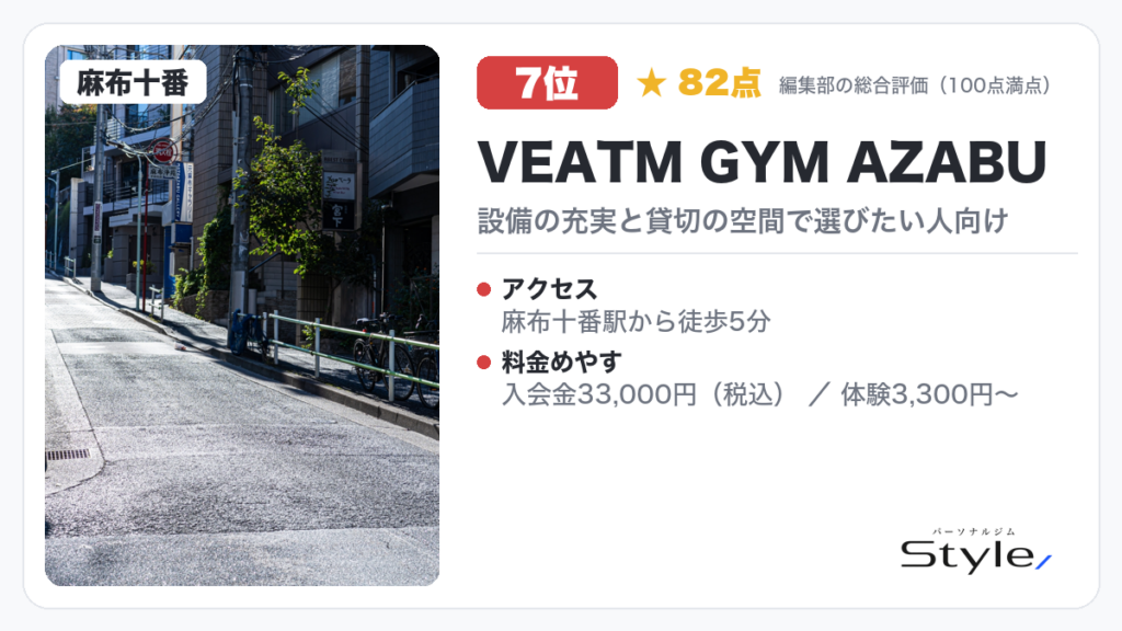 VEATM GYM AZABU