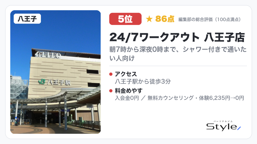 24/7ワークアウト 八王子店