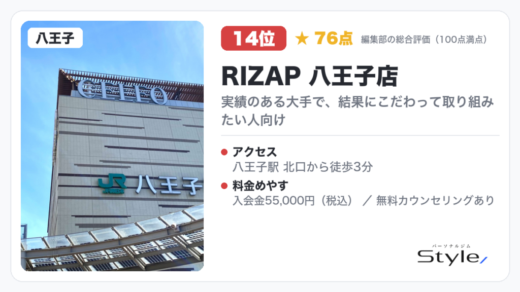 RIZAP 八王子店