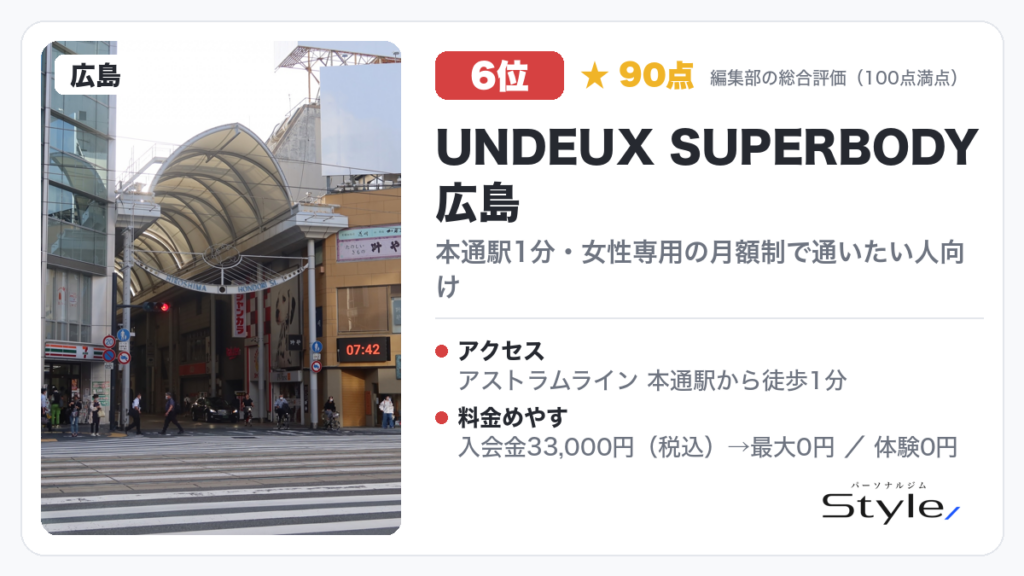 UNDEUX SUPERBODY 広島