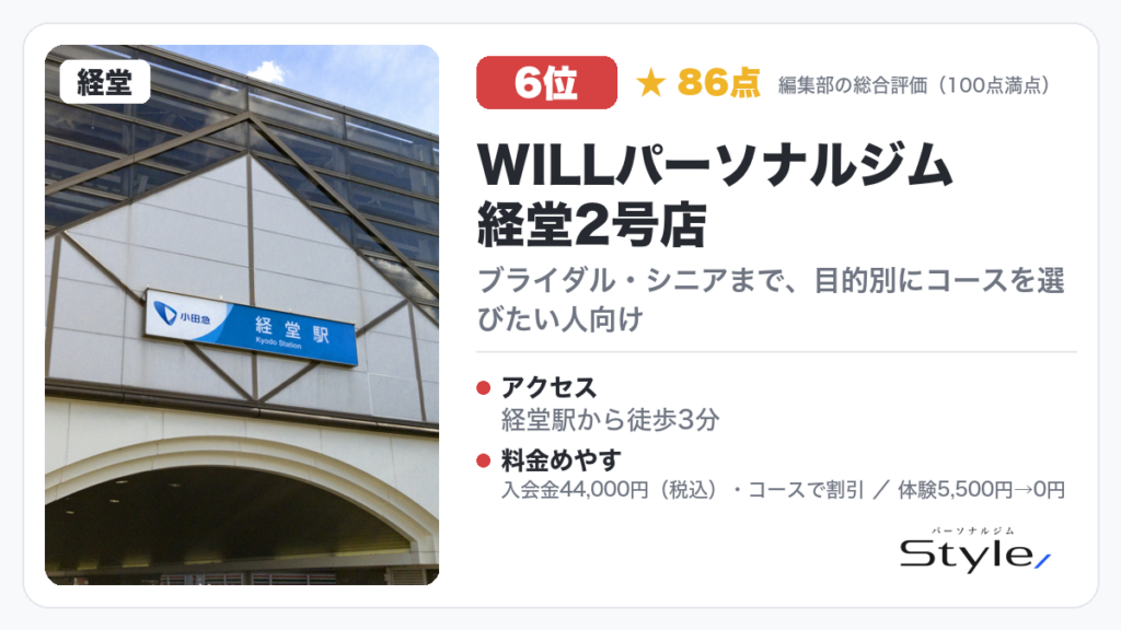 WILLパーソナルジム 経堂2号店