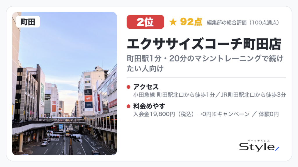エクササイズコーチ町田店