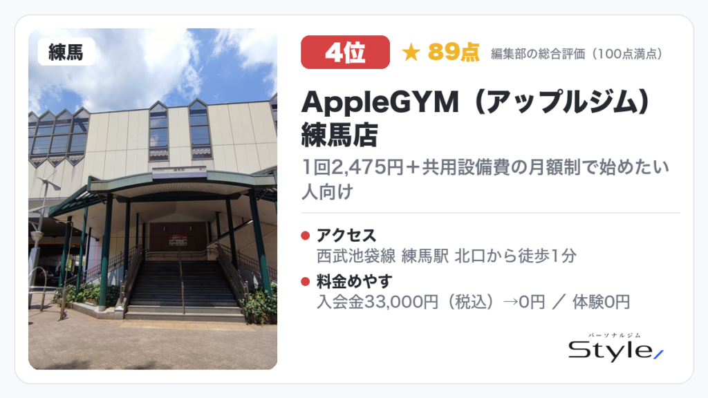 AppleGYM(アップルジム)練馬店