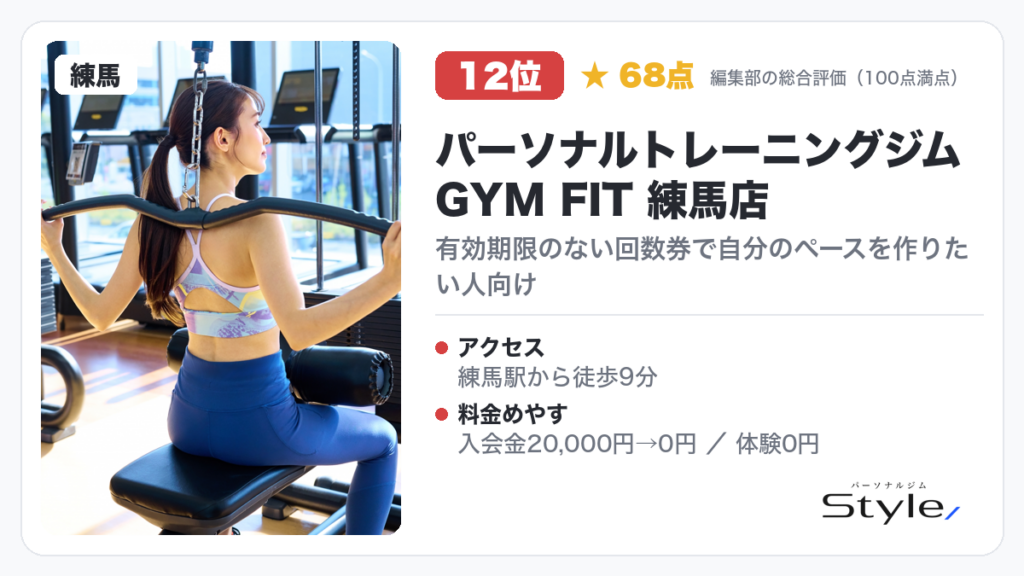 パーソナルトレーニングジム GYM FIT 練馬店