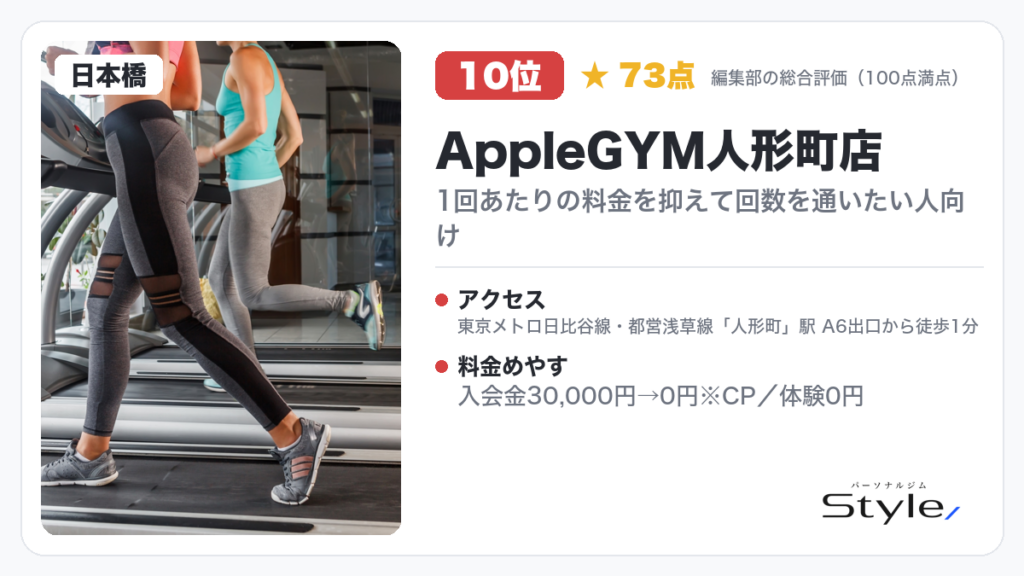 AppleGYM人形町店