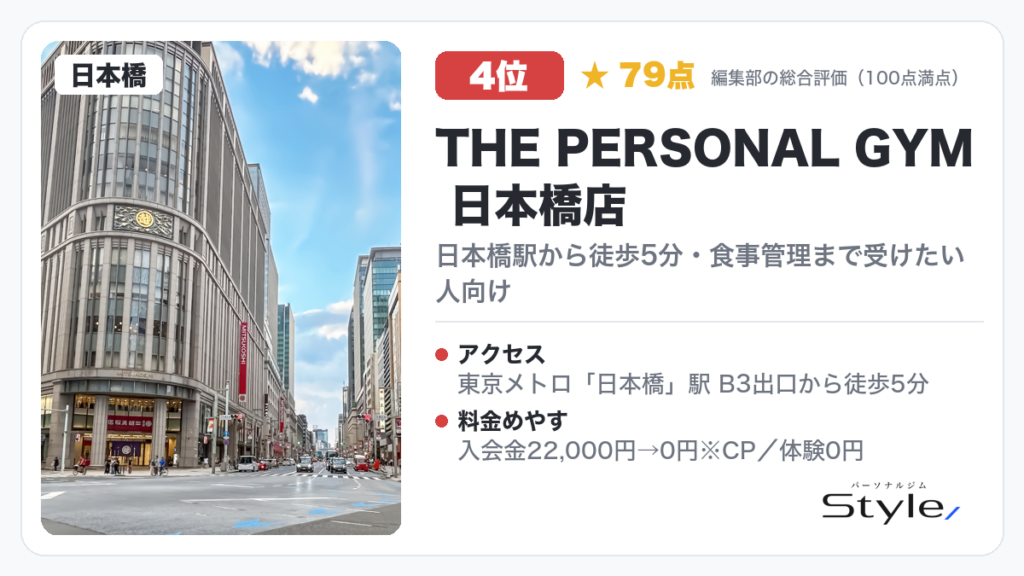 THE PERSONAL GYM 日本橋店