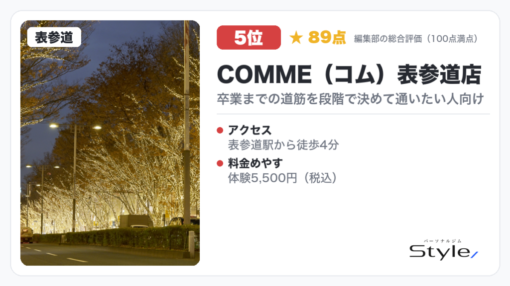 COMME(コム)表参道店