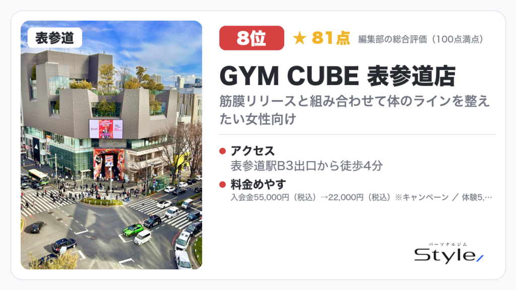 GYM CUBE 表参道店
