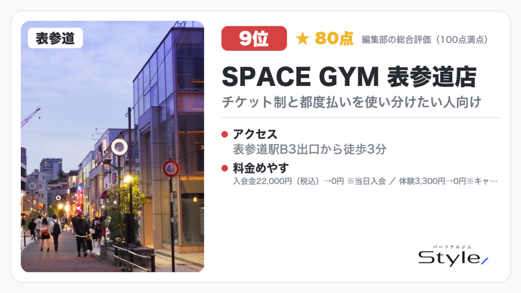 SPACE GYM 表参道店