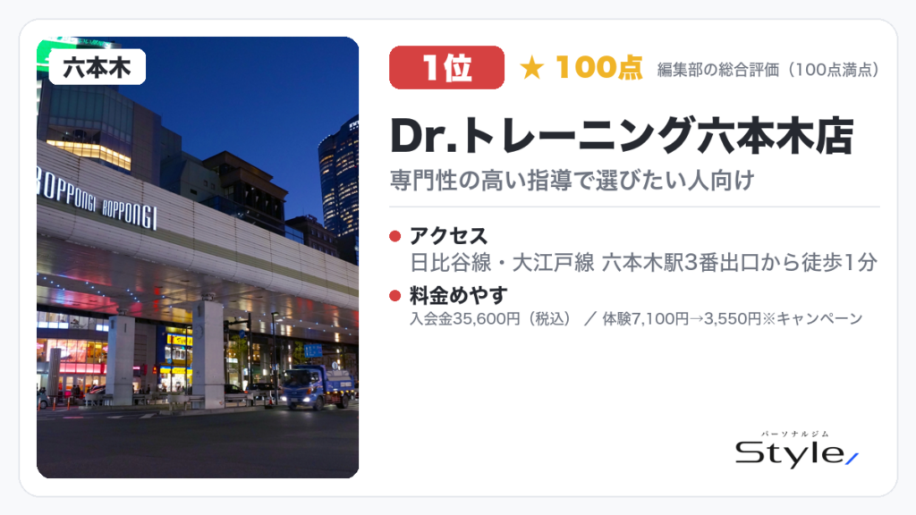 Dr.トレーニング六本木店