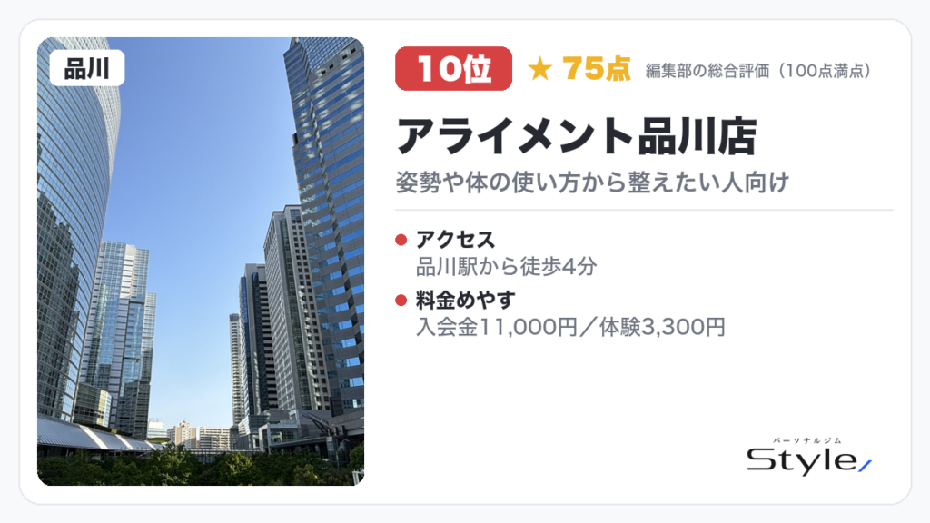 アライメント品川店