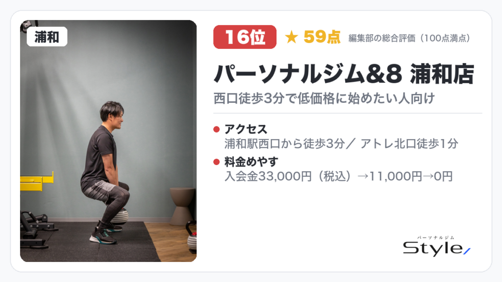 パーソナルジム&8 浦和店