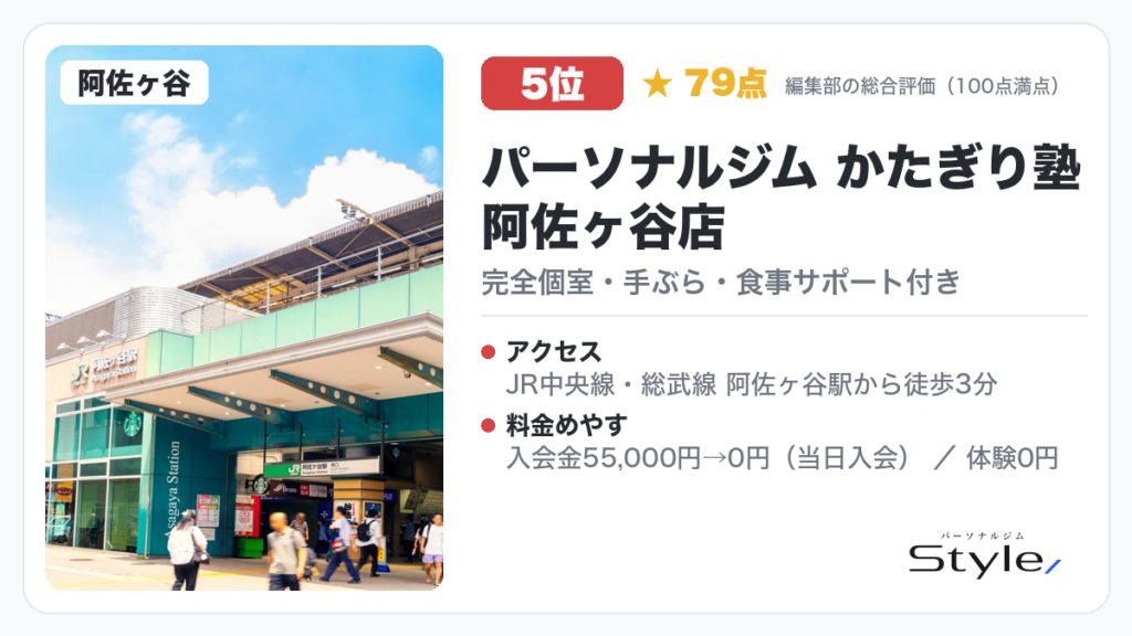 パーソナルジム かたぎり塾 阿佐ヶ谷店