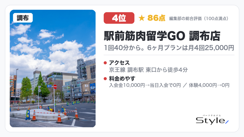 駅前筋肉留学GO 調布店