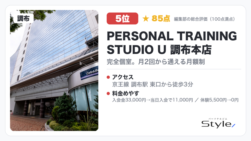 PERSONAL TRAINING STUDIO U 調布本店