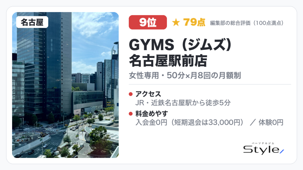 GYMS(ジムズ)名古屋駅前店
