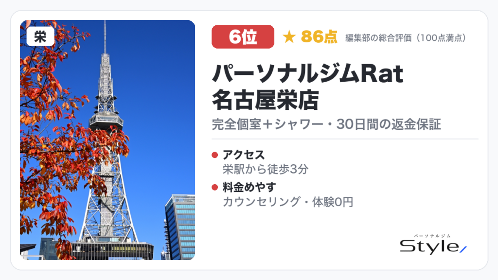 パーソナルジムRat 名古屋栄店