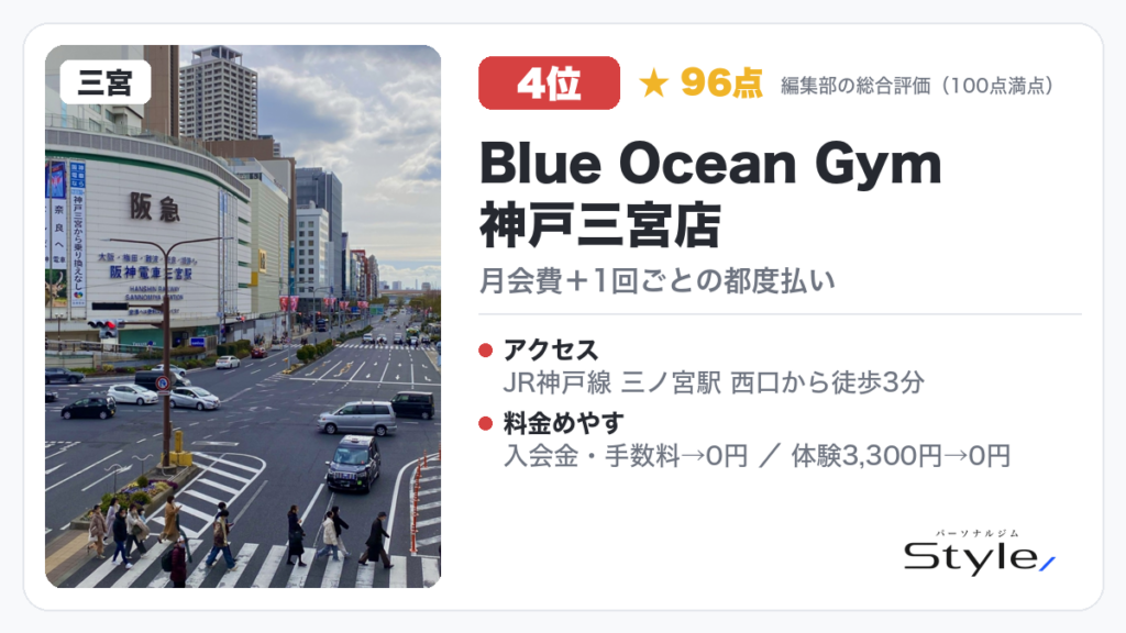 Blue Ocean Gym 神戸三宮店