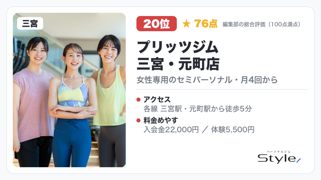 プリッツジム 三宮・元町店