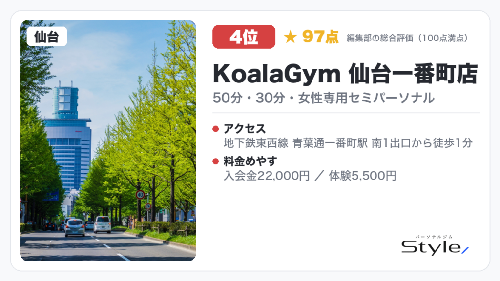 KoalaGym 仙台一番町店