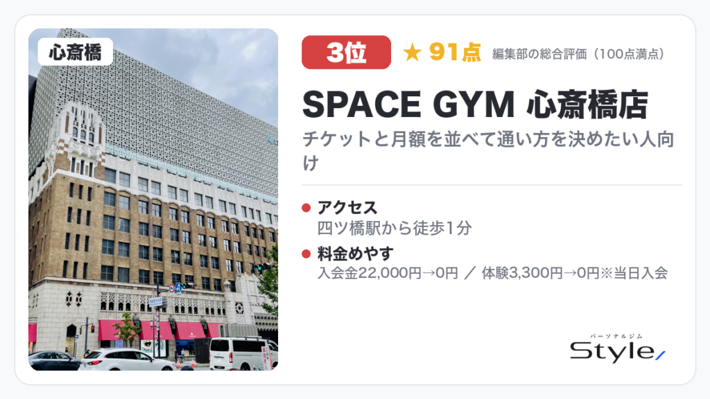 SPACE GYM 心斎橋店