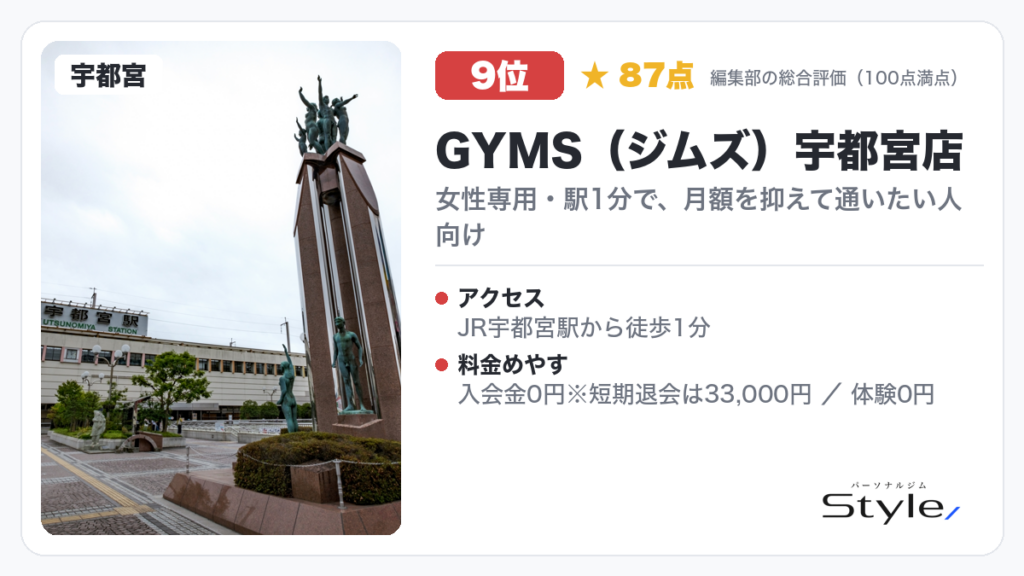 GYMS(ジムズ)宇都宮店