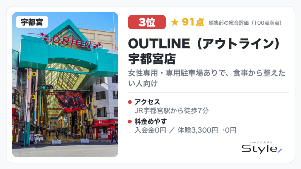 OUTLINE(アウトライン)宇都宮店