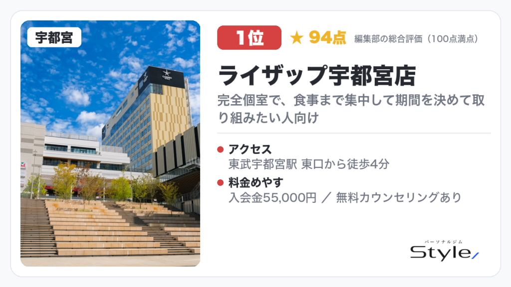 ライザップ宇都宮店