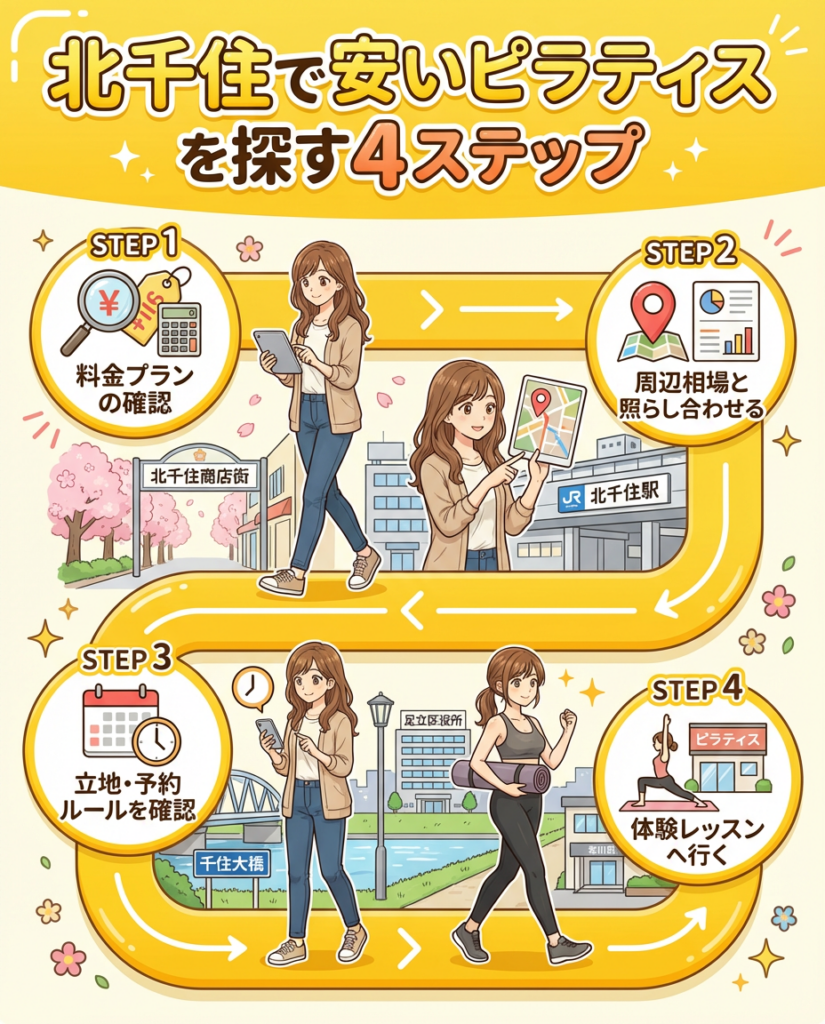 北千住の安いピラティススタジオの選び方｜料金と通いやすさがポイント