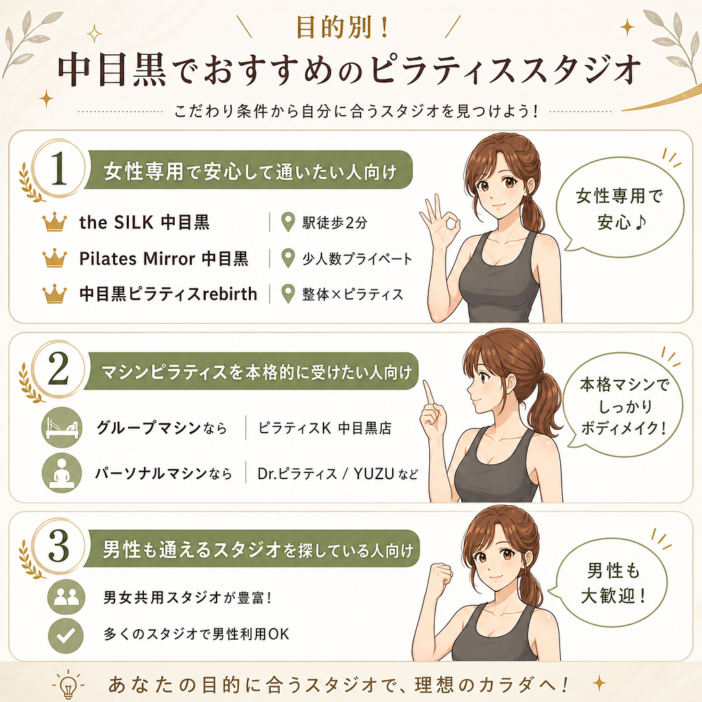 目的別！中目黒でおすすめのピラティススタジオ