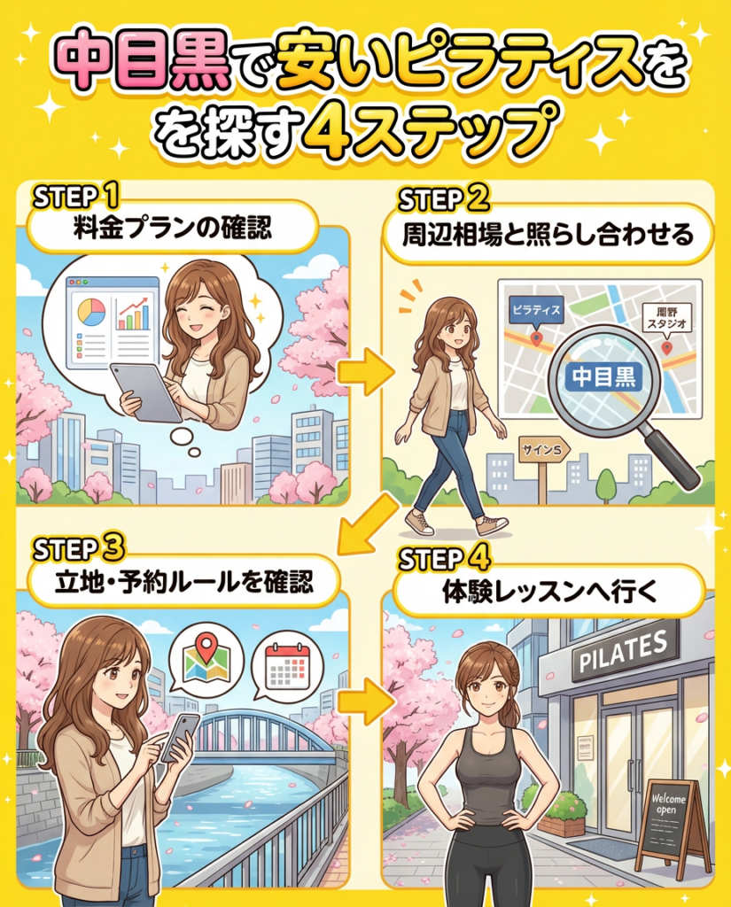 中目黒の安いピラティススタジオの選び方|料金と通いやすさがポイント