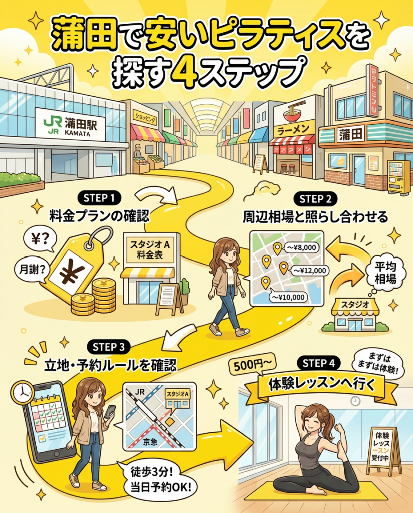 蒲田の安いピラティススタジオの選び方｜料金と通いやすさがポイント