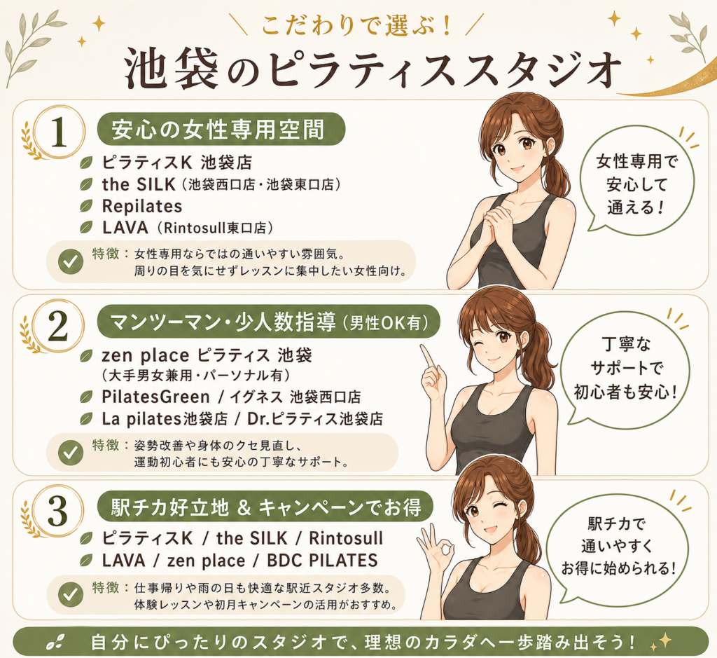 目的別!池袋でおすすめのピラティススタジオ