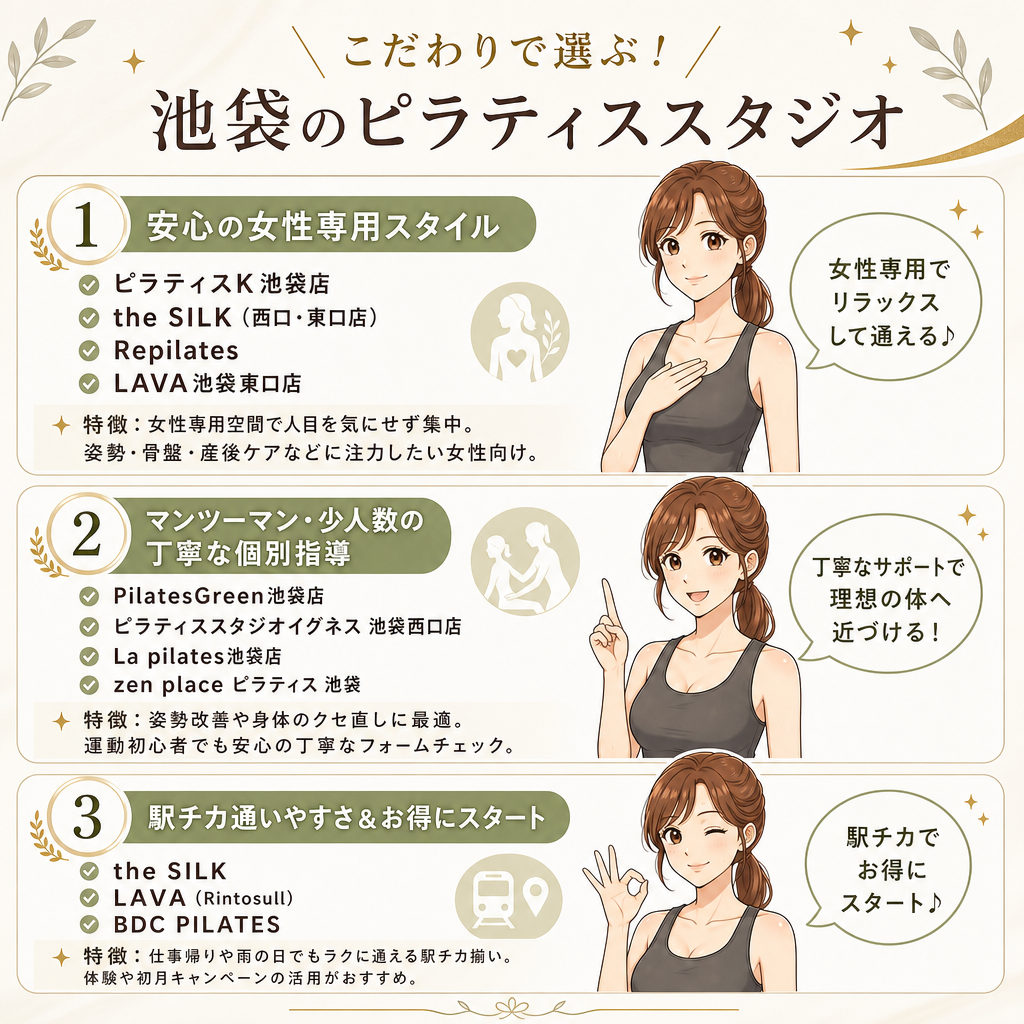 目的別！池袋でおすすめのピラティススタジオ