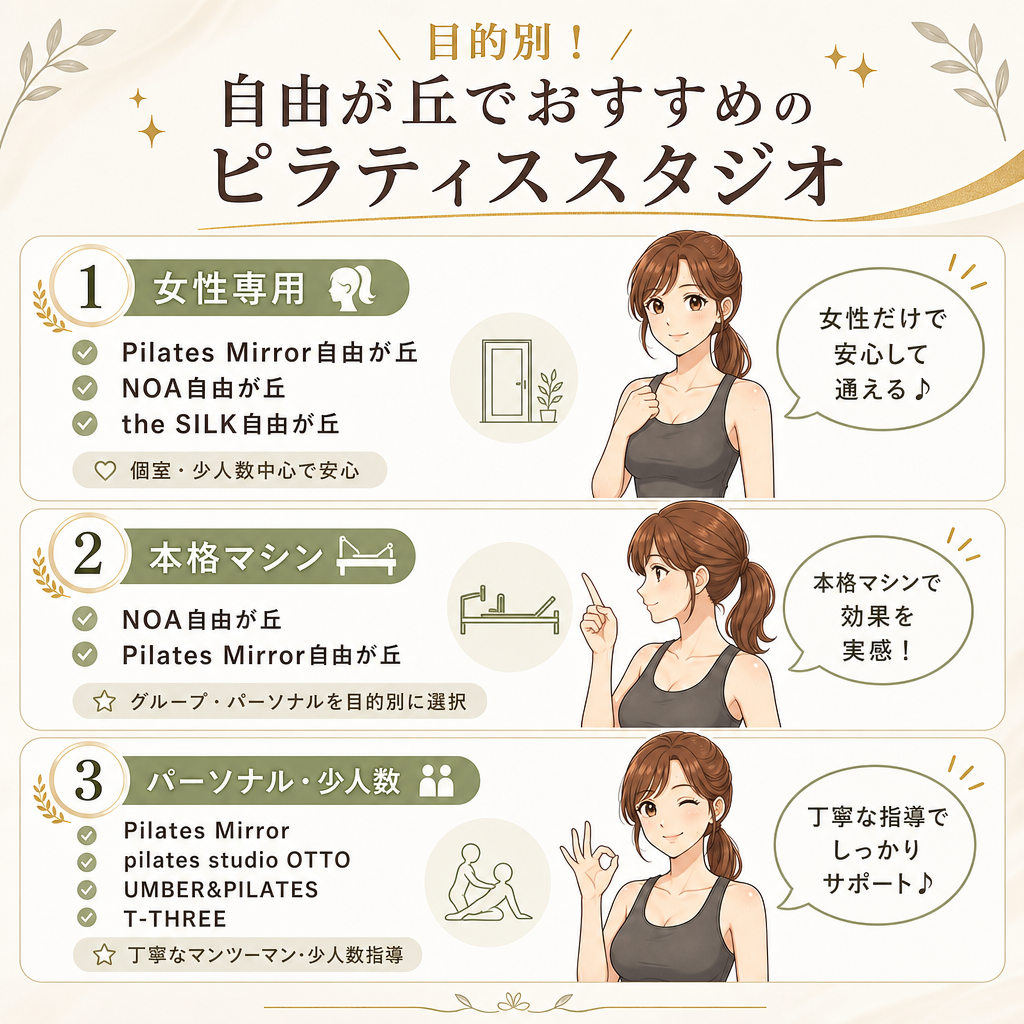 目的別!自由が丘でおすすめのピラティススタジオ